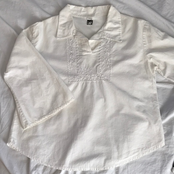 Astrid Moda S/M White 3/4 Bell Sleeve Top - Picture 4 of 6